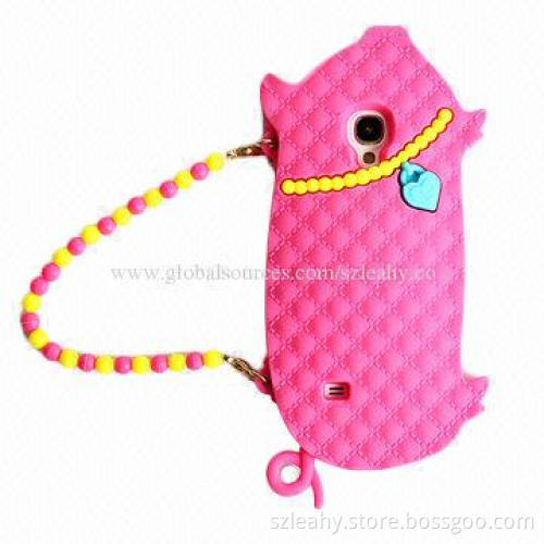 Drop-glue forming pig shaped silicone case for iPhone 5/5s